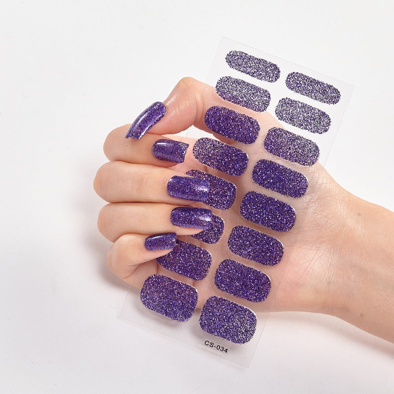 Manicure Decoracion Self Adhesive Foil Nail Art Stickers 2020 Fashion Nail Polish Pure Solid Color Nail Decoration Women Salon nail decal sticker DailyAlertDeals CS-34  