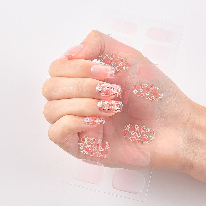 16 Tips/Sheet Glitter Series Shiny Manicure Decoracion Designed Nail Art Stickers 2020 Nail Decoration Nail Wraps Shiny Decal stickers for nails DailyAlertDeals GL-009  