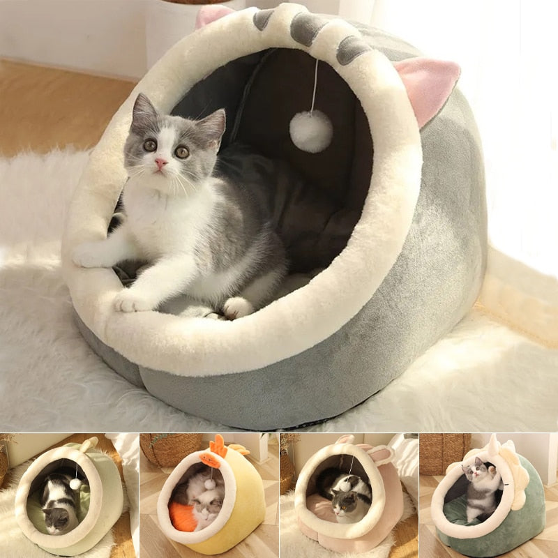 Sweet Cat Bed Warm Pet Basket Cozy Kitten Lounger Cushion 0 DailyAlertDeals   
