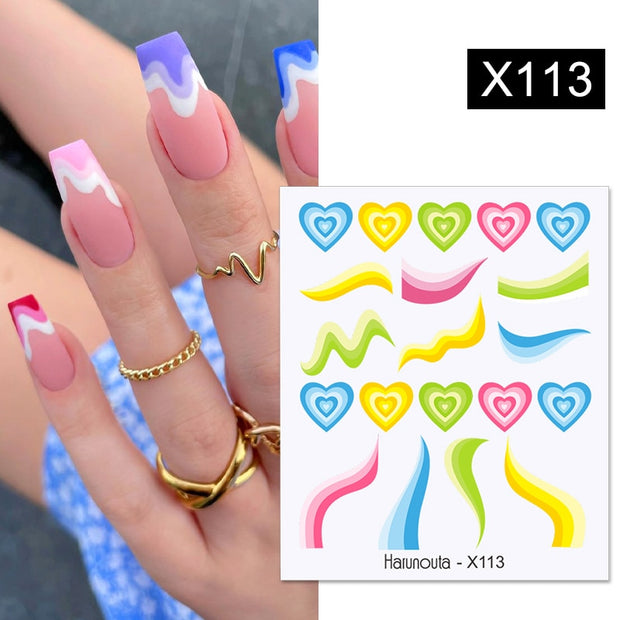 Harunouta Valentine Water Nail Stickers Heart Love Design Self-Adhesive Slider Decals Letters For Nail Art Decorations Manicure 0 DailyAlertDeals X113  