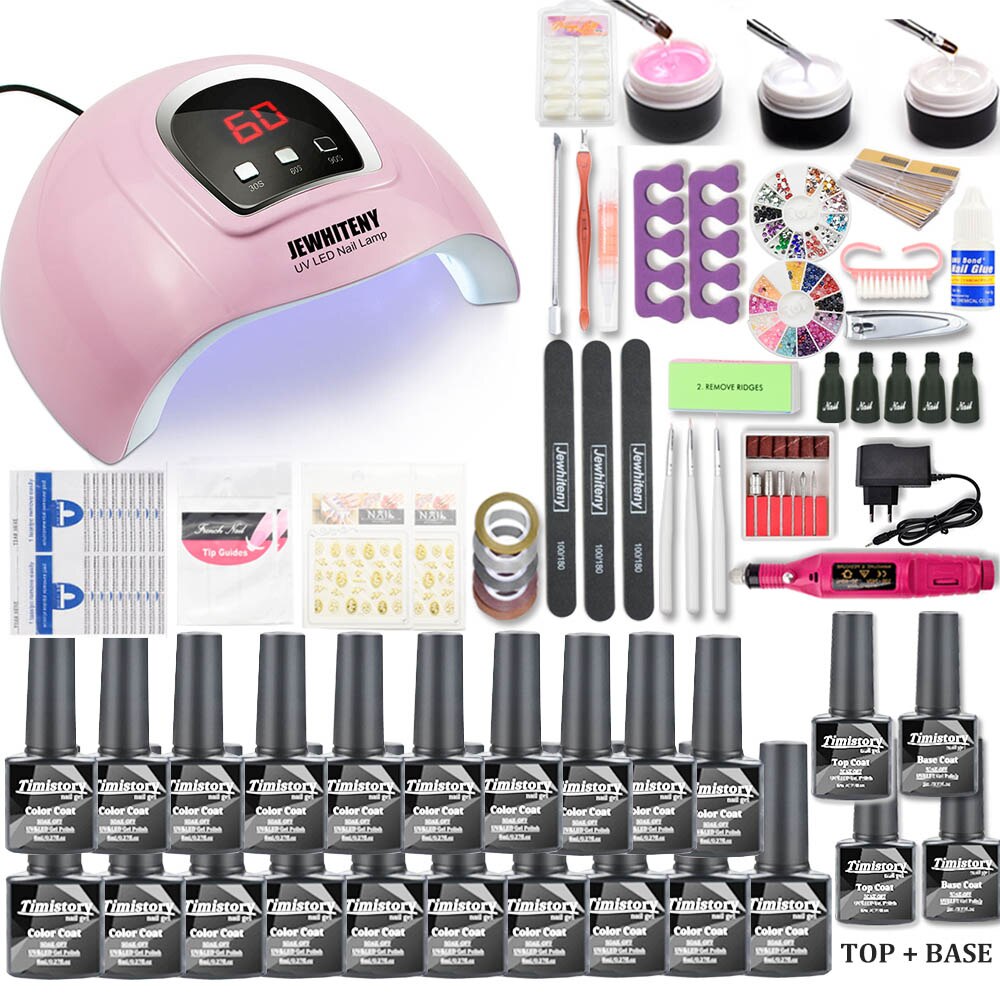 Nail Set 120/72/54/6W UV LED Nail LAMP For Manicure Gel Nail Polish Set Kit Varnish Electric Nail Drill Manicure Nail Art Tools Electric Manicure Drill & Accessory DailyAlertDeals SUN 20PCS SET China 