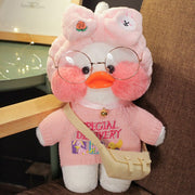 Kawaii Cartoon LaLafanfan 30cm Cafe Duck Plush Toy Stuffed Soft Kawaii Duck Doll Animal Pillow Birthday Gift for Kids Children 0 DailyAlertDeals 30  