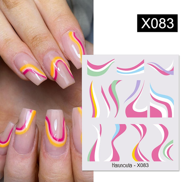 Harunouta 1 Sheet Nail Water Decals Transfer Lavender Spring Flower Leaves Nail Art Stickers Nail Art Manicure DIY 0 DailyAlertDeals X083  