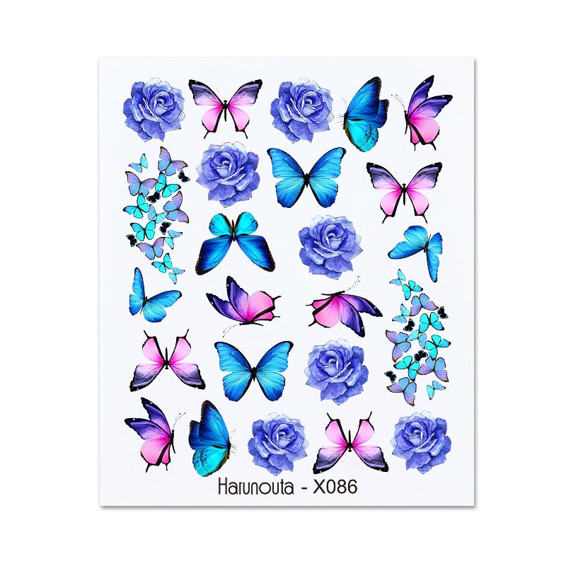 Harunouta Valentine Love Heart Line Dsign Water Nail Stickers Gold Black Leaves Flower Geometrics Slider For Nail Art Decoration Nail Stickers DailyAlertDeals X086  