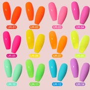 UR SUGAR Fluorescent Gel Nail Polish Neon Yellow Green Blue Color Gel Soak Off UV Nail Gel Varnish For Nail Art Top Coat Neon Fluorescent Gel Nail Polish DailyAlertDeals   