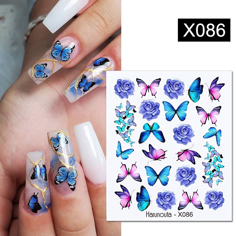 Harunouta 1 Sheet Nail Water Decals Transfer Lavender Spring Flower Leaves Nail Art Stickers Nail Art Manicure DIY Nail Stickers DailyAlertDeals X086  