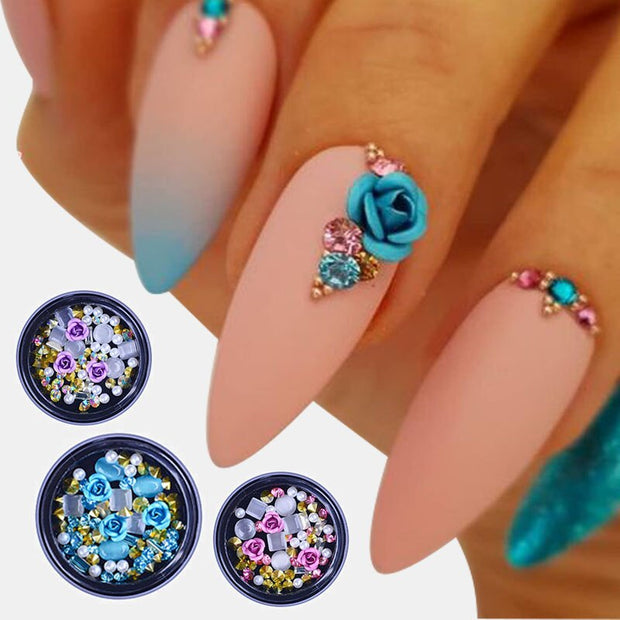 3D Nail Rhinestones Rose Jewelry Diverse DIY Gems Charming Mix Crystal Nail Art Decorations Gel Glitter Charms Nail Accessories Nail Rhinestones Rose Jewelry DailyAlertDeals   