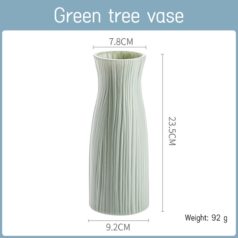 Morandi Plastic Vase Living Room Decoration Ornaments Modern Origami Plastic Vases for Flower Arrangements Home Decoration Plastic Vases Flower Pots DailyAlertDeals 3503 green  