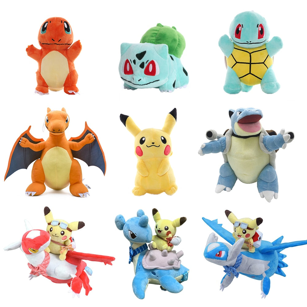 Pokemon Plush Toy Pikachu Stuffed Eevee Charmander Squirtle Charizard Blastoise Bulbasaur Anime Figure Doll Baby Christmas Gift Pokemon Plush kidsToy Pikachu DailyAlertDeals   