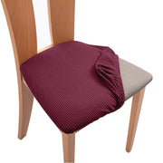 Spandex Jacquard Chair Cushion Cover Dining Room Upholstered Cushion Solid Chair Seat Cover Without Backrest Furniture Protector high chair covers DailyAlertDeals Color-20 1 Piece 