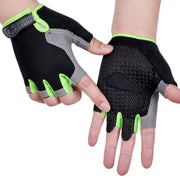 HOT Cycling Anti-slip Anti-sweat Men Women Half Finger Gloves Breathable Anti-shock Sports Gloves Bike Bicycle Glove Gloves DailyAlertDeals Type A--Green S 