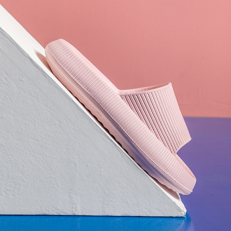 Women Thick Platform Cloud Slippers Summer Beach Soft Sole Slide Sandals Men Ladies Indoor Bathroom Anti-slip Home Slippers Shoe Accessories DailyAlertDeals   