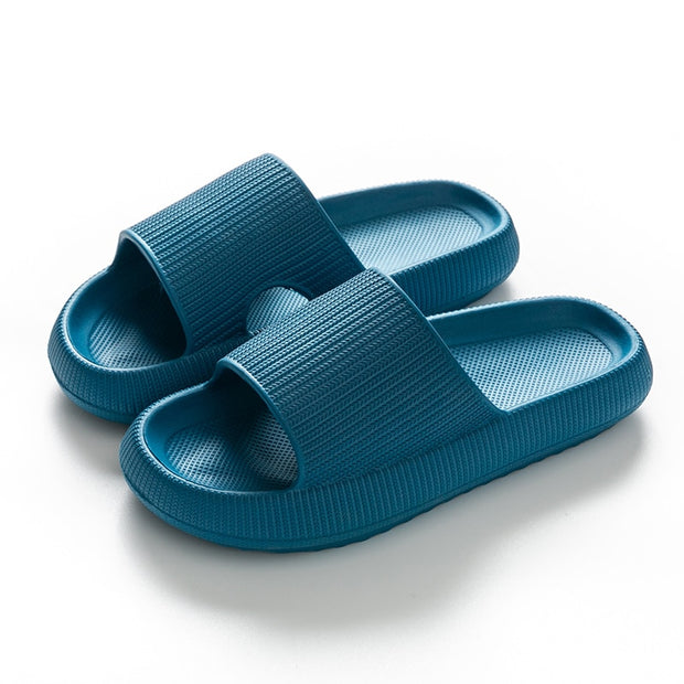 Women Thick Platform Cloud Slippers Summer Beach Soft Sole Slide Sandals Men Ladies Indoor Bathroom Anti-slip Home Slippers  DailyAlertDeals blue 36-37(240mm) 