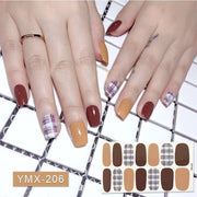 14tips/sheet Hot Colors Series Classic Collection Manicure Nail Polish Strips Nail Wraps,Full Nail Sheet DIY nail art decoration nail decal stickers DailyAlertDeals YMX206  