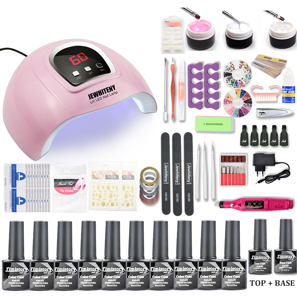 Nail Set 120/72/54/6W UV LED Nail LAMP For Manicure Gel Nail Polish Set Kit Varnish Electric Nail Drill Manicure Nail Art Tools Electric Manicure Drill & Accessory DailyAlertDeals SUNX4 SET 1 China 