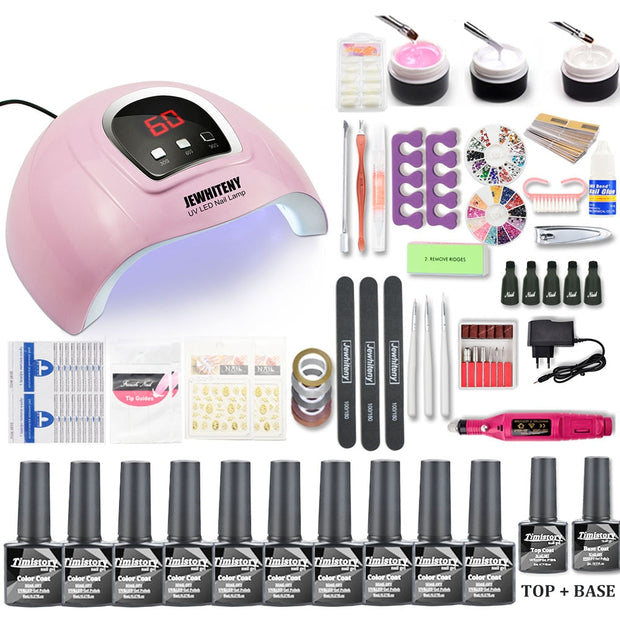 Nail Set 120/72/54/6W UV LED Nail LAMP For Manicure Gel Nail Polish Set Kit Varnish Electric Nail Drill Manicure Nail Art Tools Electric Manicure Drill & Accessory DailyAlertDeals SUNX4 SET 1 China 