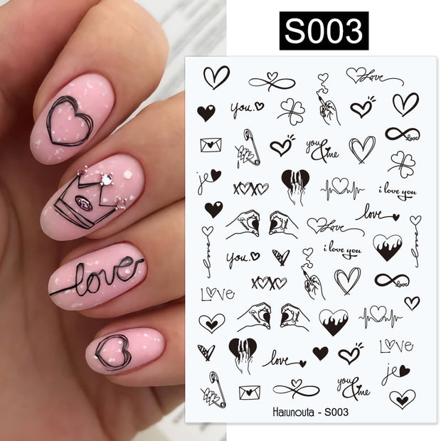 Harunouta Gold Leaf 3D Nail Stickers Spring Nail Design Adhesive Decals Trends Leaves Flowers Sliders for Nail Art Decoration 0 DailyAlertDeals S003  