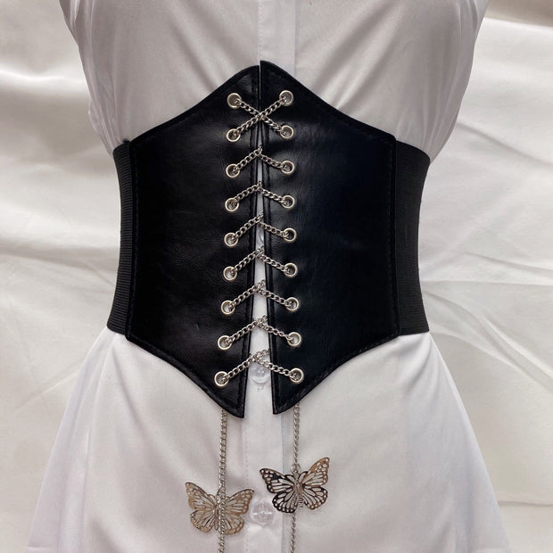 Women's Underbust Corsets Tops Body Shapewear Girdles Bustiers Waist Cincher Corset Waist Trainer for Women Shapewear DailyAlertDeals VD2597ButterflyBlack waist 62-80cm 