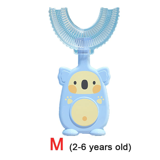 Baby toothbrush children&#39;s teeth oral care cleaning brush soft Silicone teethers baby toothbrush new born baby items 2-12Y 0 DailyAlertDeals koala blue M  