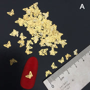 100Pcs/Lot Gold Metal Nail Decals Ultra-thin Flakes Nail Bling Rhinestone Cute 3D Nail Art Decorations Charm Nail Art Rivets 0 DailyAlertDeals A  