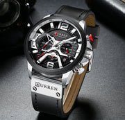 CURREN Casual Sport Watches for Men Top Brand Luxury Military Leather Wrist Watch Man Clock Fashion Chronograph Wristwatch wrist watches DailyAlertDeals   