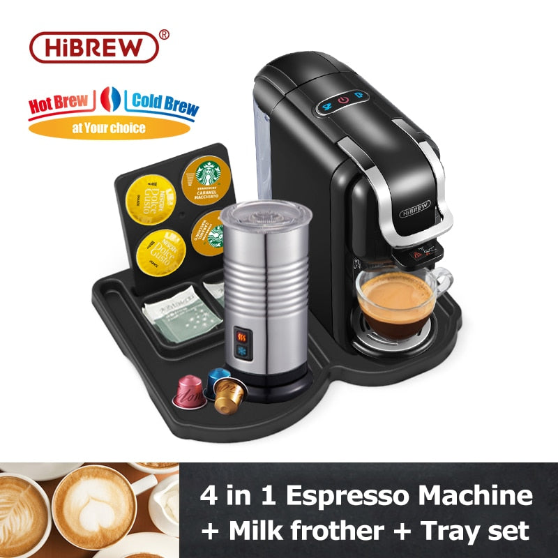 Espresso Coffee Maker Machine Cafeteria Hot/Cold 4in1 Multiple Capsule 19Bar DolceGusto Milk Nexpresso Capsule ESE pod Ground Coffee  H2A Espresso Coffee Maker DailyAlertDeals H2A BK M2 Tray United States of America EU