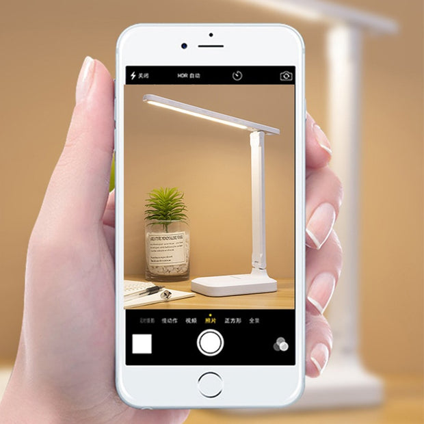 Table Lamp Eyes Protection Touch Dimmable LED Light Student Dormitory Bedroom Reading USB Rechargeable Desk Lamp Special Gift LED Light Student desk lamp DailyAlertDeals   