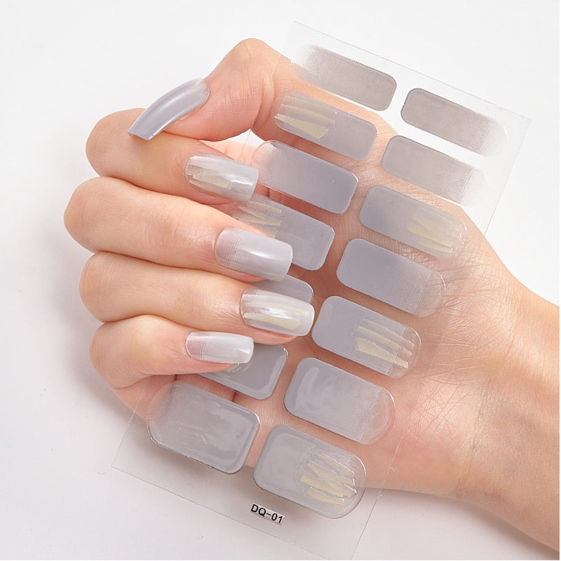 Three Sorts 0f Nail Stickers Full Cover Nail Stickers Novidades Nail Strips Self Adhesive Nail Sticker Nails Sticker Designer Nail Stickers DailyAlertDeals DQ-01  