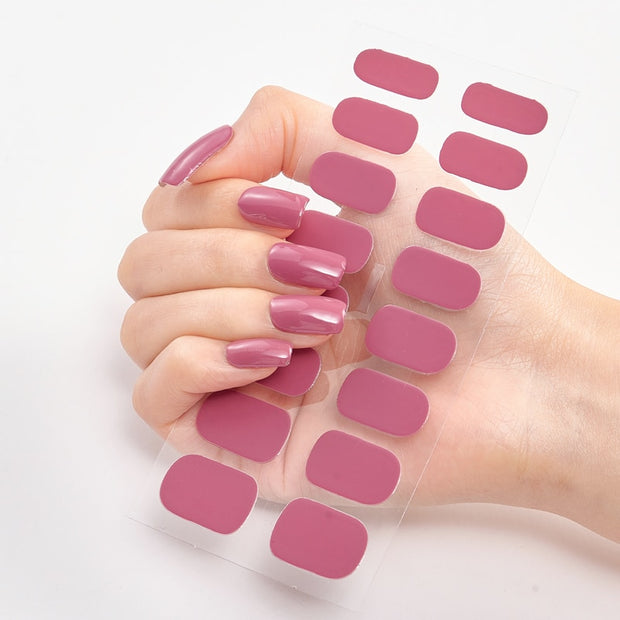 Manicure Decoracion Self Adhesive Foil Nail Art Stickers 2020 Fashion Nail Polish Pure Solid Color Nail Decoration Women Salon nail decal sticker DailyAlertDeals CS-16  