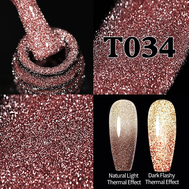 UR SUGAR Sparkling Gel Nail Polish Reflective Glitter Nail Gel Semi Permanent Nail Art Varnish For Manicures Need Base Top Coat 0 DailyAlertDeals Reflective Thermal34  