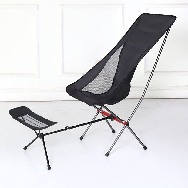 Portable Folding Camping Chair Outdoor Moon Chair Collapsible Foot Stool For Hiking Picnic Fishing Chairs Seat Tools Camping Chair Outdoor DailyAlertDeals   