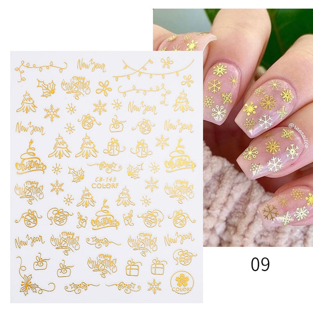 Harunouta Gold Marble 3D Nail Sticker Flower Leaves Line Transfer Slider French Tips Manicures Decals DIY Decoration Paper 0 DailyAlertDeals Z09  