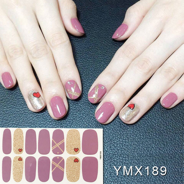 14tips/sheet Hot Colors Series Classic Collection Manicure Nail Polish Strips Nail Wraps,Full Nail Sheet DIY nail art decoration nail decal stickers DailyAlertDeals   