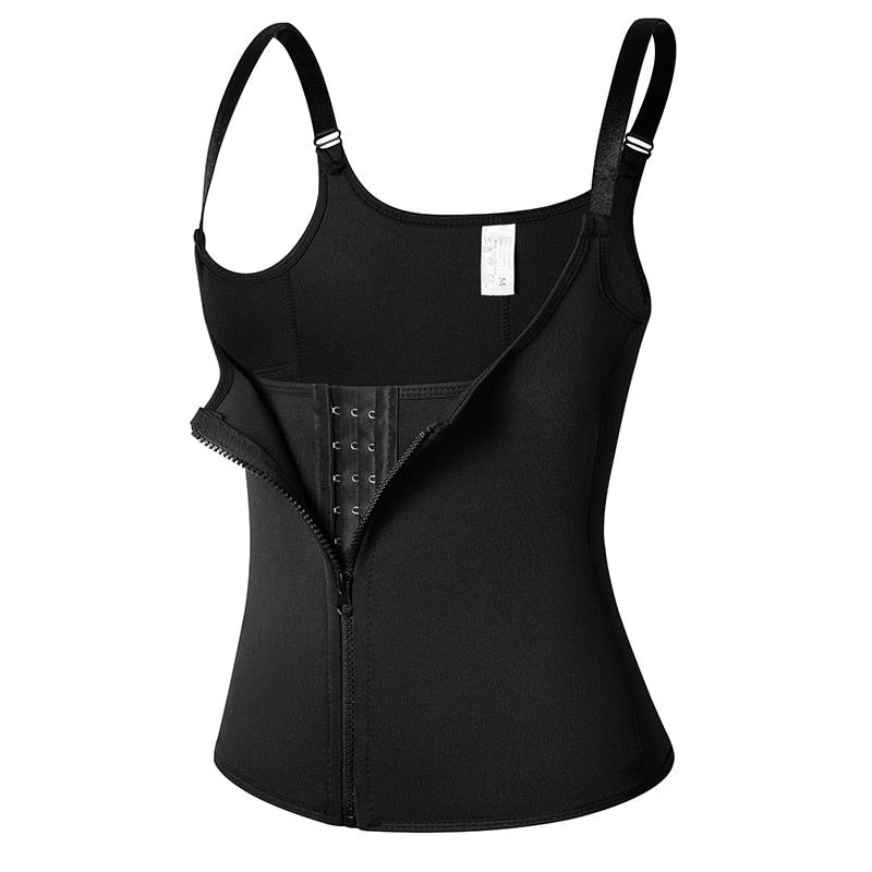 Women Waist Trainer Vest Corset Sauna Sweat Workout Corset Tops Slimming Body Shaper Tops Weight Loss Shapewear Women Waist Trainer DailyAlertDeals Hook and Zipper Vest S China