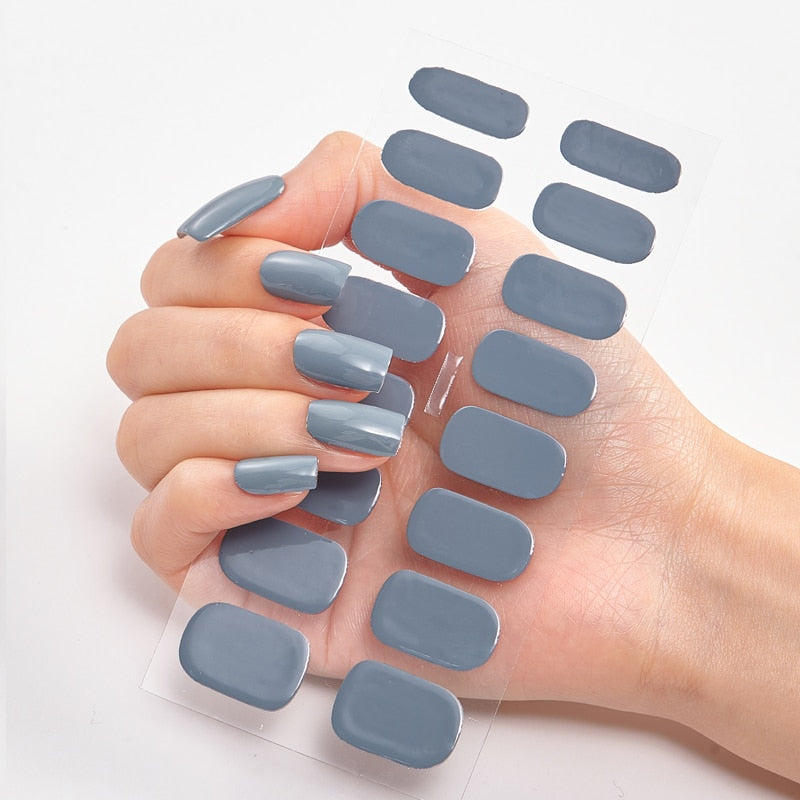 16 Tips/Sheet Nailart Nailart Sticker Nail Tips Manicure Decoracion Fashion Nail Polish Self Adhesive Nail Sticker Creative nail decal stickers DailyAlertDeals CS-14  