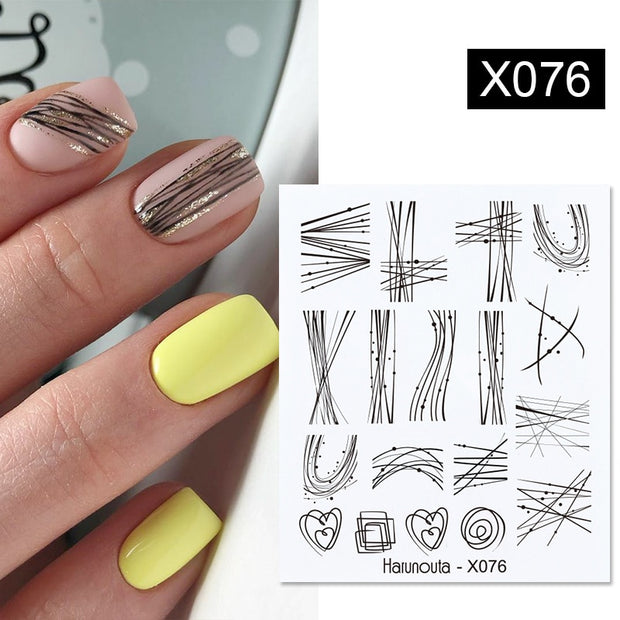 1Pc Spring Water Nail Decal And Sticker Flower Leaf Tree Green Simple Summer DIY Slider For Manicuring Nail Art Watermark 0 DailyAlertDeals X076  