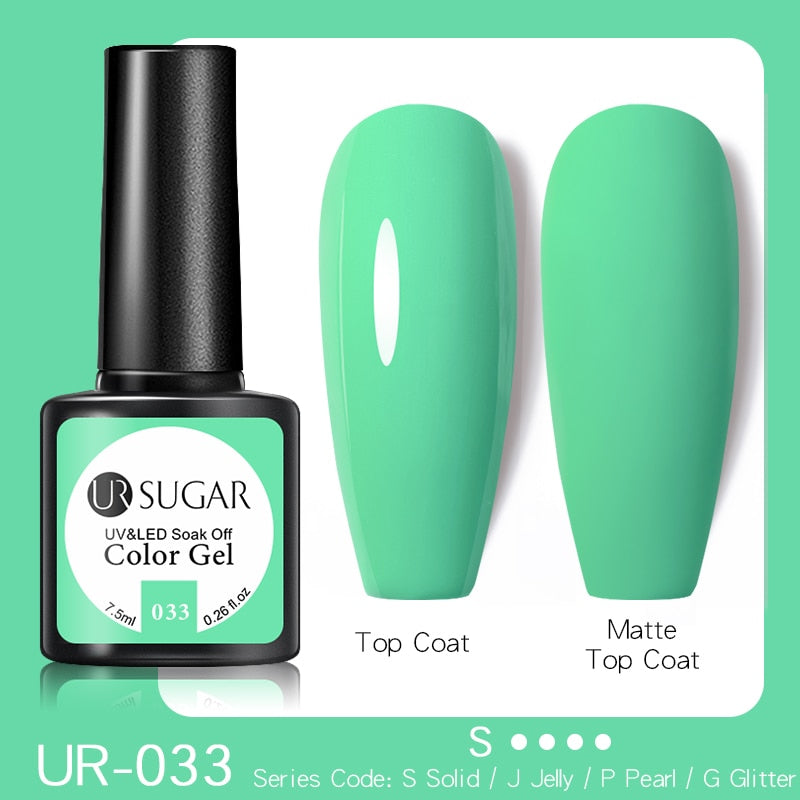 UR SUGAR Fluorescent Gel Nail Polish Neon Yellow Green Blue Color Gel Soak Off UV Nail Gel Varnish For Nail Art Top Coat Neon Fluorescent Gel Nail Polish DailyAlertDeals 033  