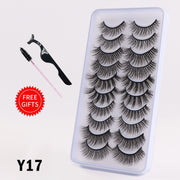 5/10Pairs 3D Mink Lashes Natural Eyelashes Dramatic False Eyelashes Faux Cils Makeup Wholesale Fake Eyelash Extension maquiagem 0 DailyAlertDeals 10Pairs-Y17 China 