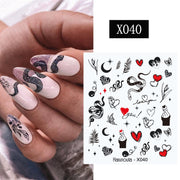 Harunouta Valentine Water Nail Stickers Heart Love Design Self-Adhesive Slider Decals Letters For Nail Art Decorations Manicure 0 DailyAlertDeals X040  