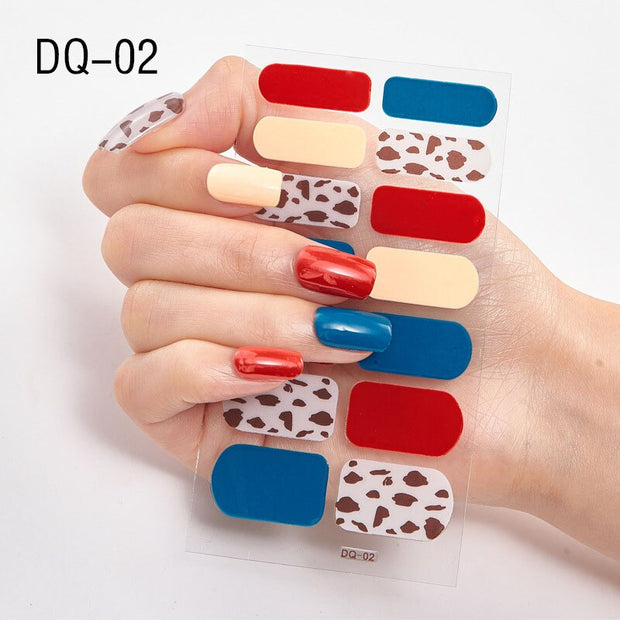 Lamemoria 1pc 3D Nail Slider Beauty Nail Stickers Shining Wave Line Decals Adhesive Manicure Tips Salon Nail Art Decorations nail decal stickers DailyAlertDeals DQ02  