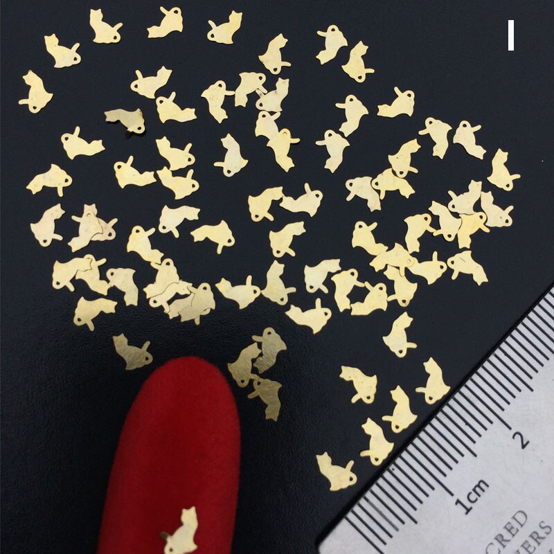 100Pcs/Lot Gold Metal Nail Decals Ultra-thin Flakes Nail Bling Rhinestone Cute 3D Nail Art Decorations Charm Nail Art Rivets 0 DailyAlertDeals I  