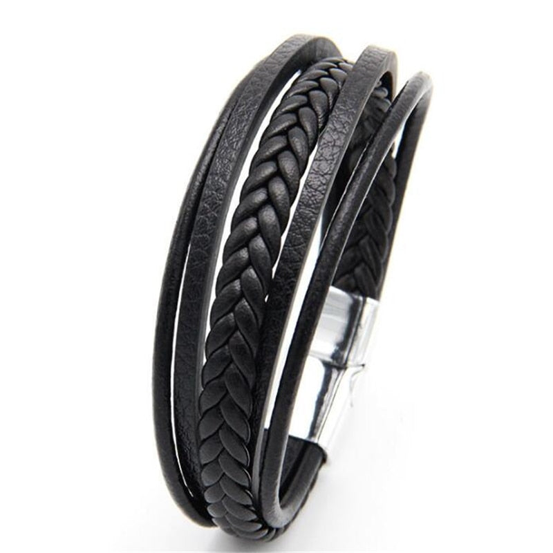 ZOSHI Trendy Genuine Leather Bracelets Mens Multilayer Braided Rope Bracelets Male Female Bracelets Retro Jewelry Mens Multilayer Braided Rope Bracelets DailyAlertDeals H22075 China 