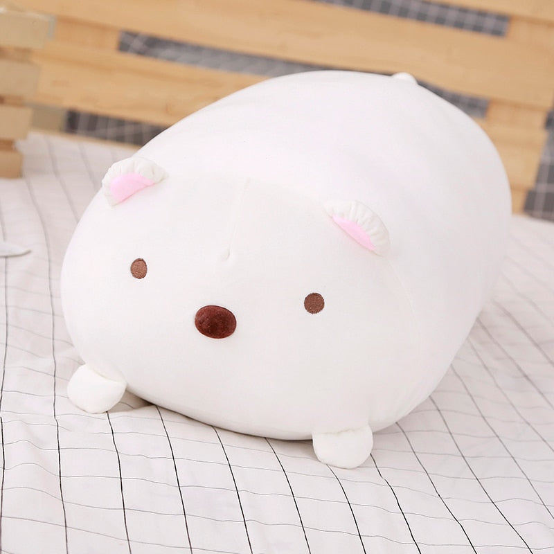 18-28CM Soft Animal Cartoon Pillow Cushion Cute Fat Dog Cat Totoro Penguin Pig Frog Plush Toy Stuffed Lovely kids Birthyday Gift 0 DailyAlertDeals 28cm white  