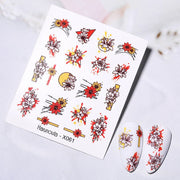 Harunouta Abstract Lady Face Water Decals Fruit Flower Summer Leopard Alphabet Leaves Nail Stickers Water Black Leaf Sliders Nail Stickers DailyAlertDeals X061  