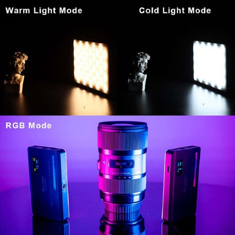 Ulanzi VL120 RGB LED Video Light Camera Light Full Color Rechargeable 3100mAh Dimmable 2500-9000K Panel Light Photo Studio Lamp Camera RGB light for Studio DailyAlertDeals   