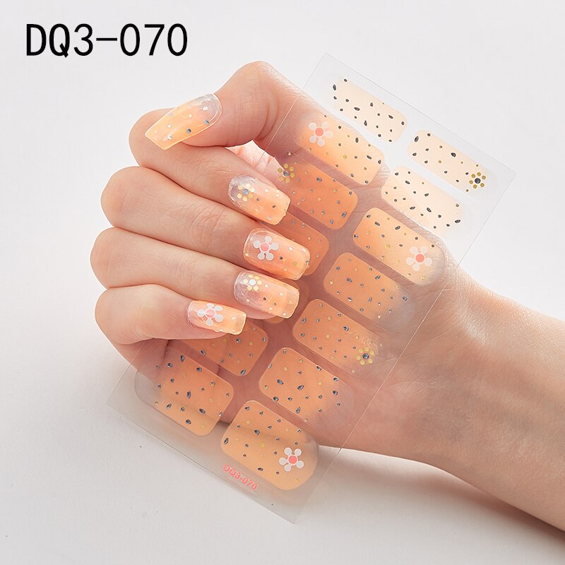Lamemoria 1pc 3D Nail Slider Beauty Nail Stickers Shining Wave Line Decals Adhesive Manicure Tips Salon Nail Art Decorations nail decal stickers DailyAlertDeals