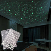 Luminous 3D Stars Dots Wall Sticker for Kids Room Bedroom Home Decoration Glow In The Dark Moon Decal Fluorescent DIY Stickers Decorative Stickers DailyAlertDeals   