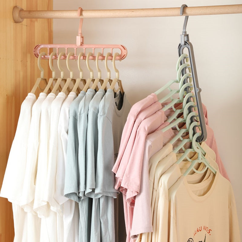 1/2pcs Magic Multi-port Support hangers for Clothes Drying Rack Multifunction Plastic Clothes rack drying hanger Storage Hangers hangers for clothes DailyAlertDeals   