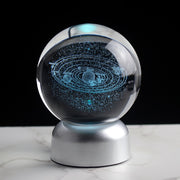 Newfashioned 3D Crystsal Solar System Ball Laser Engraved Planets Glass Sphere Cosmic Model Globe Home Decoration Astronomy Gift 0 DailyAlertDeals 60mm round LED base 