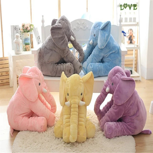 40/60cm Fashion Baby Animal Plush Elephant Doll Stuffed Elephant Plush Soft Pillow Kid Toy Children Room Bed Decoration Toy Gift Plush Elephant Doll for kids DailyAlertDeals   